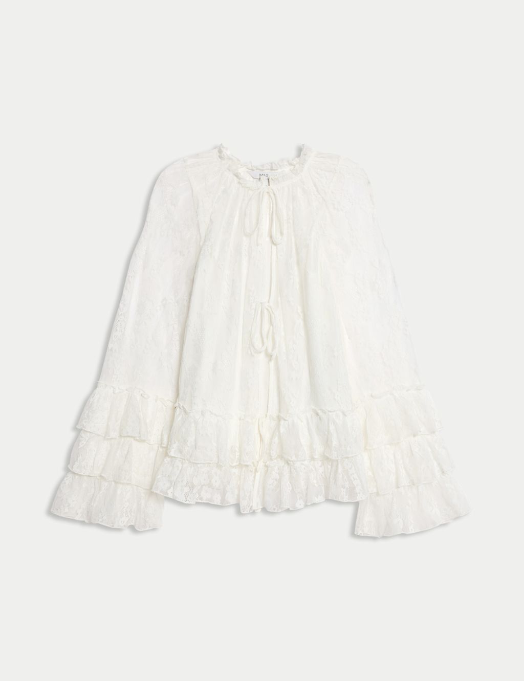 Lace Tie Front Blouse 2 of 5