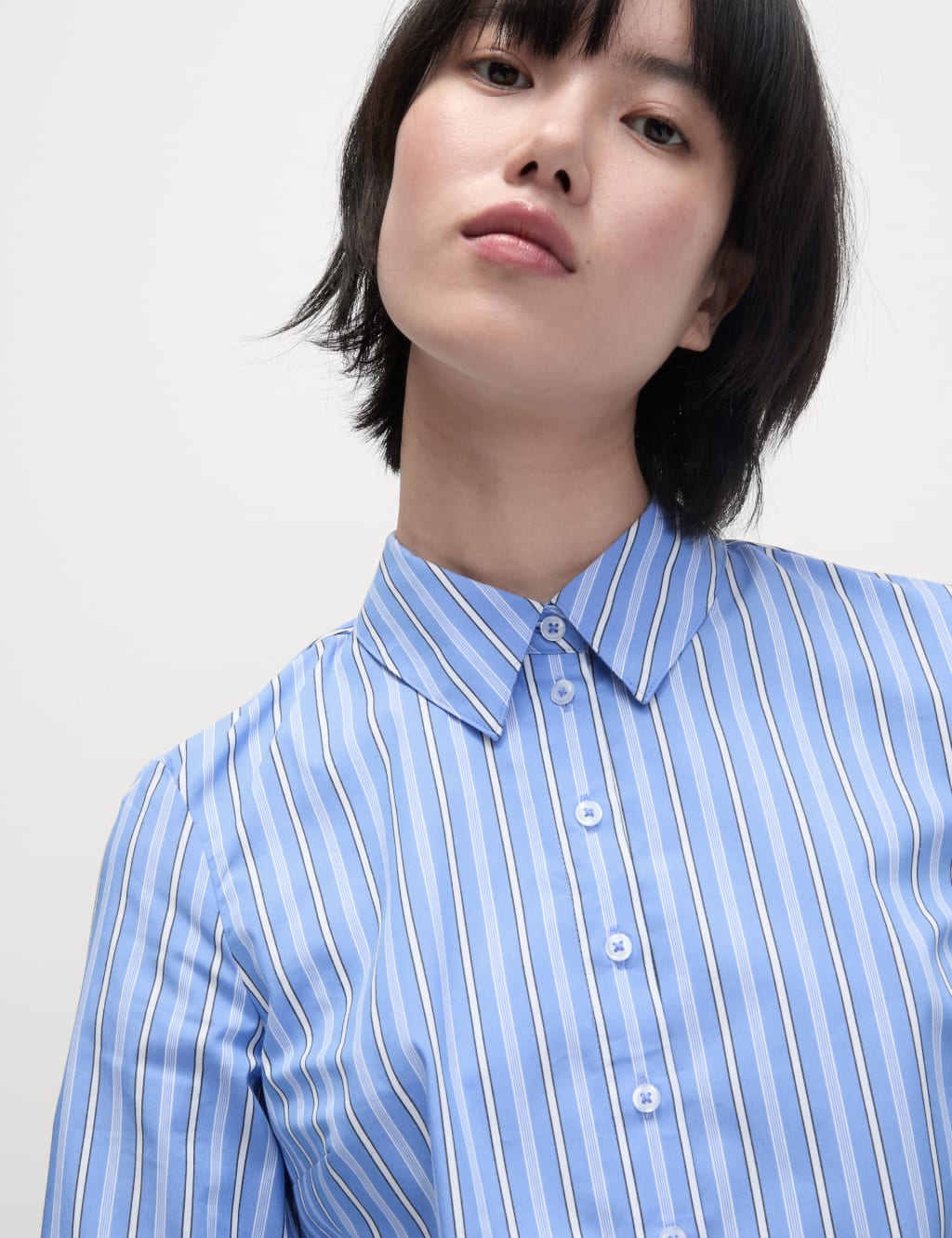 Cotton Rich Striped Fitted Shirt 4 of 6