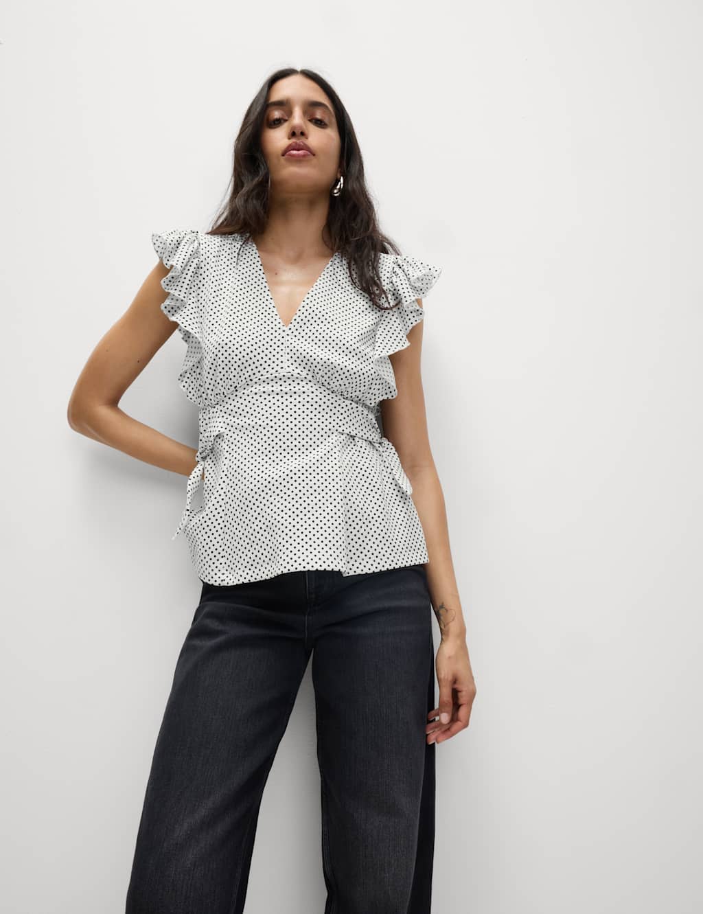 Polka Dot V-Neck Regular Fit Top 3 of 5