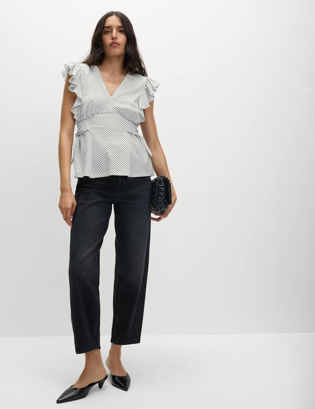 Polka Dot V-Neck Regular Fit Top 5 of 5