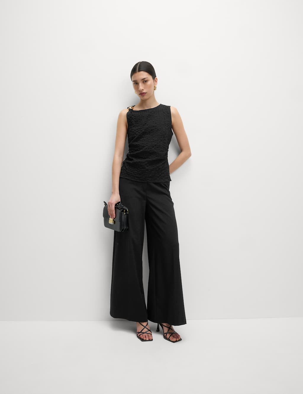 Cotton Rich Textured Hardware Detail Top 4 of 5