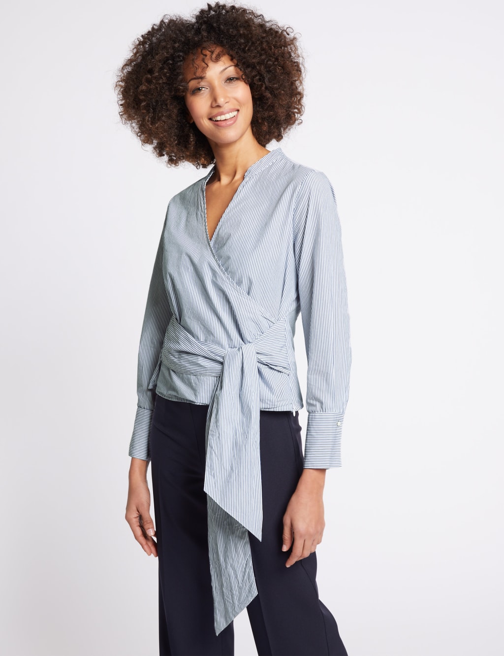 Wrap blouse long sleeve outlet