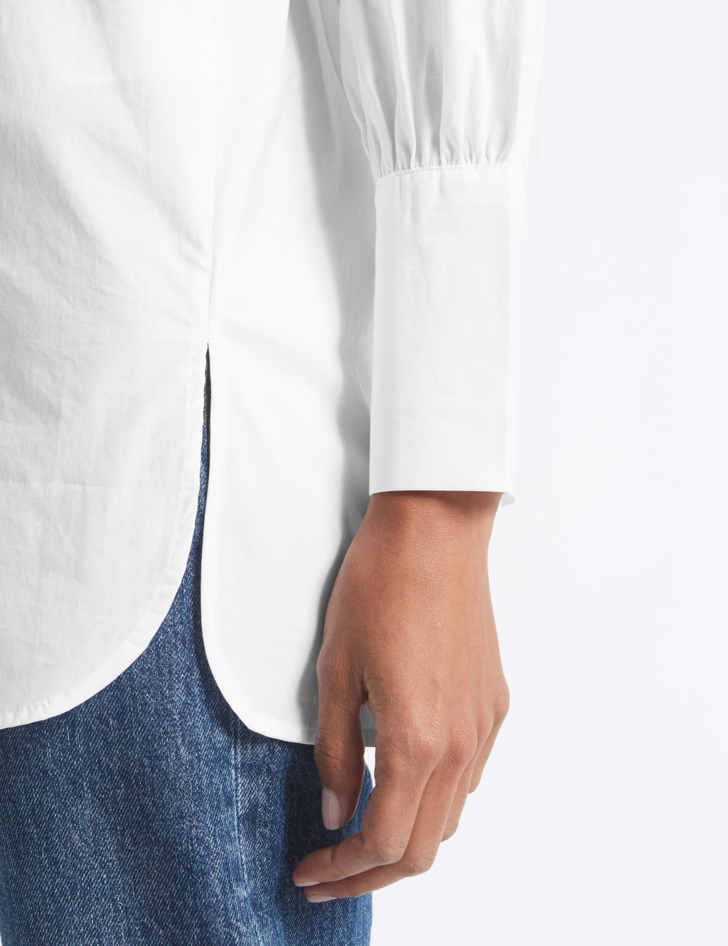 Pure Cotton Longline Long Sleeve Shirt 5 of 5