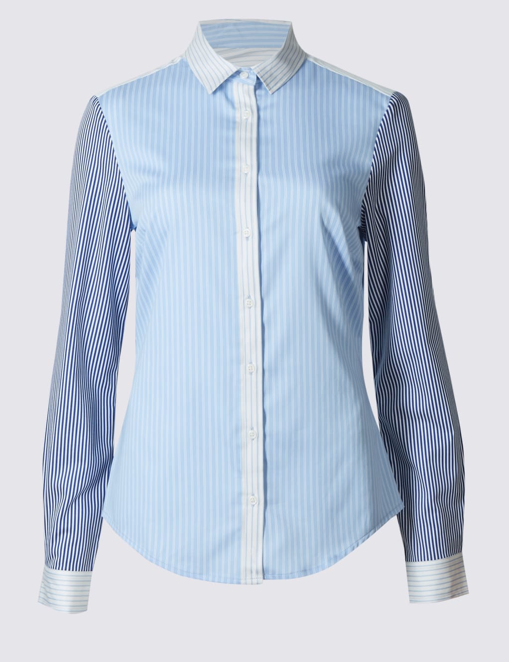 Cotton Rich Striped Fuller Bust Shirt 1 of 2