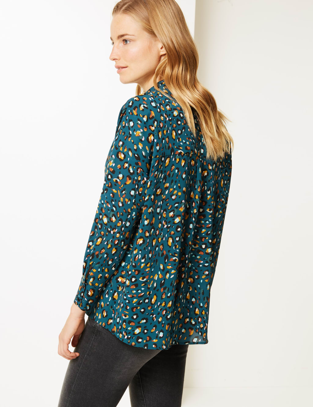 Oversized Animal Print Long Sleeve Shirt 4 of 4