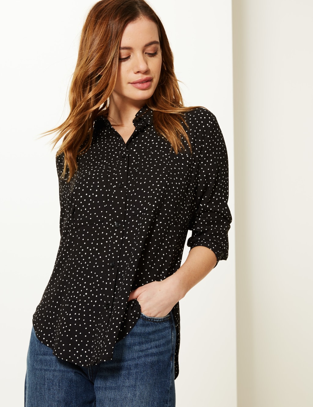 M&s polka dot blouse clearance