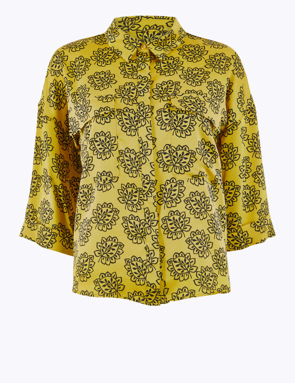 Printed Satin Oversized Shirt 2 of 4