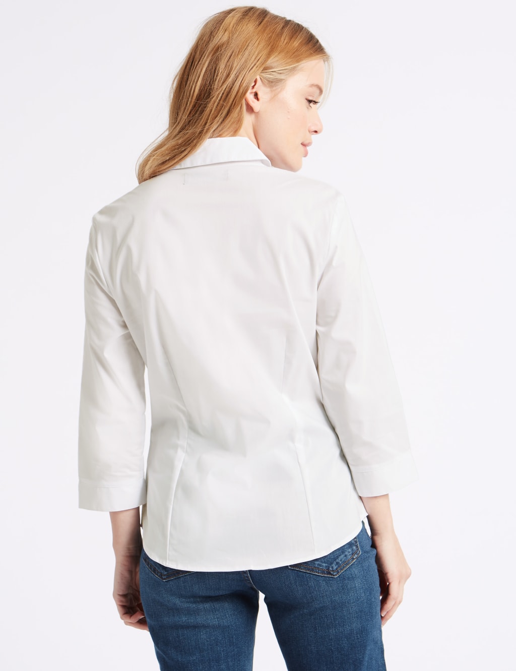 PETITE Cotton Rich 3/4 Sleeve Shirt 4 of 4