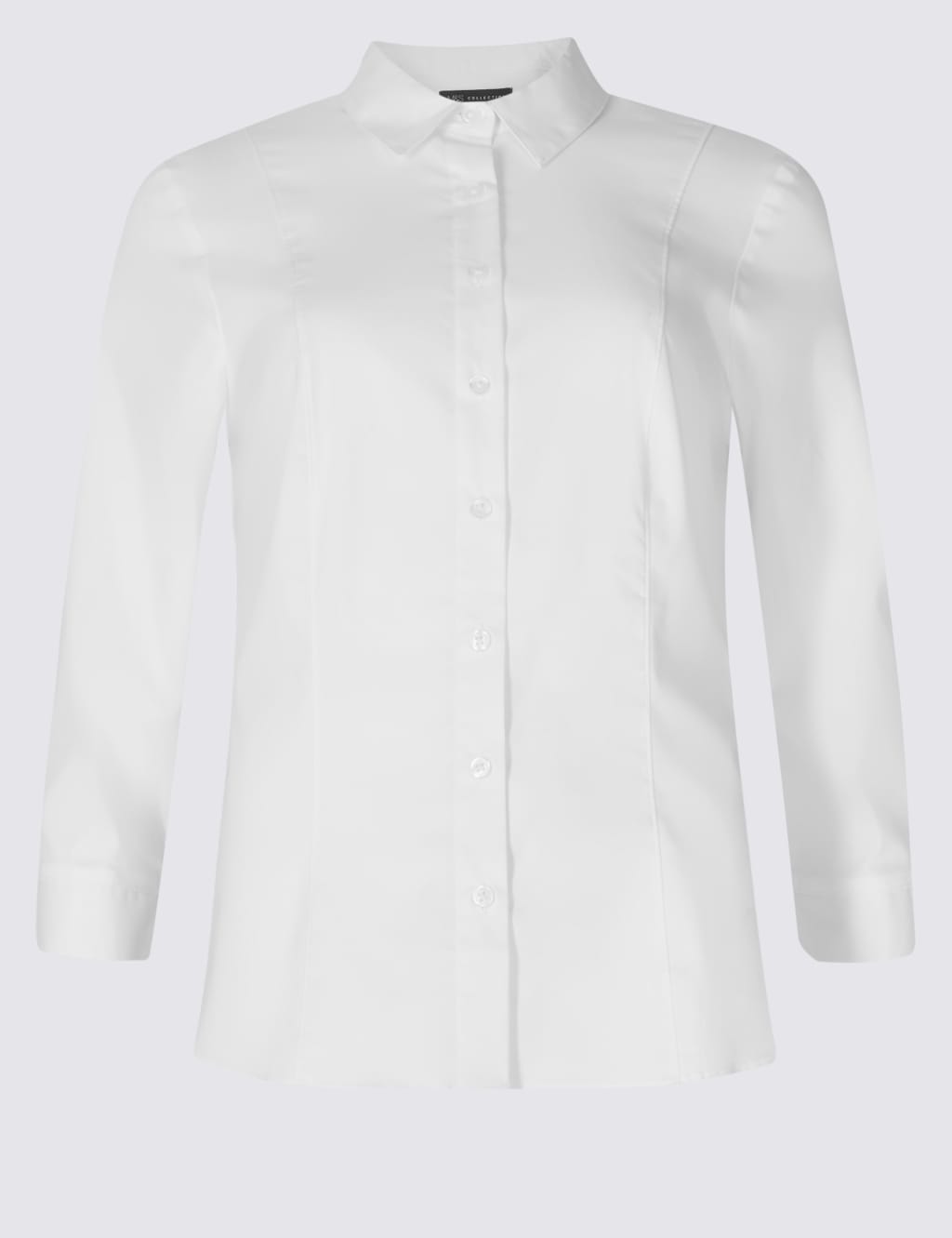 PETITE Cotton Rich 3/4 Sleeve Shirt 2 of 4