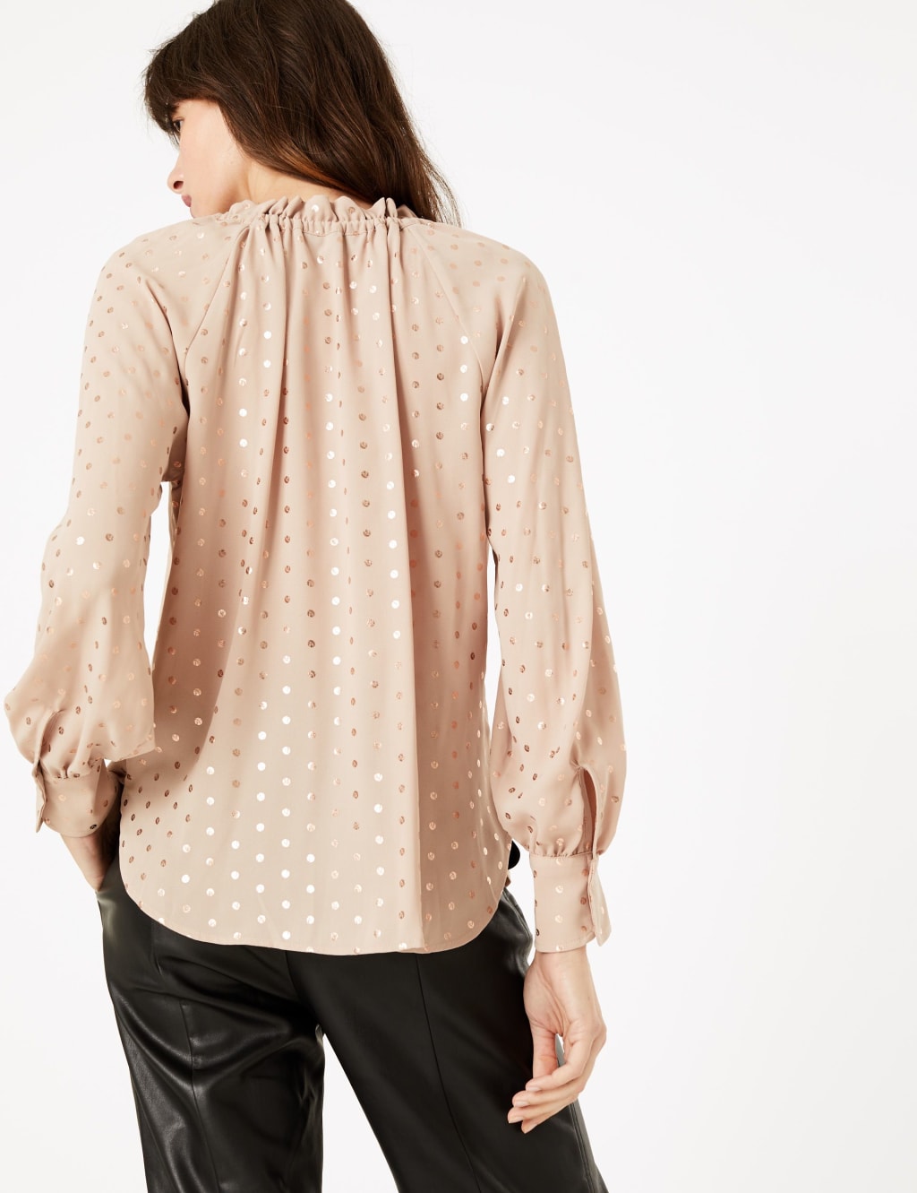 Metallic Polka Dot Blouse 4 of 5