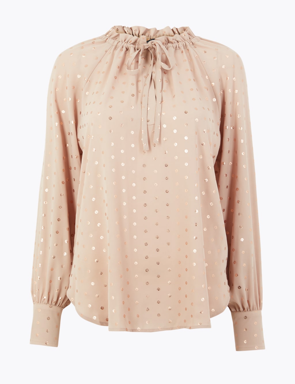 Metallic Polka Dot Blouse 2 of 5