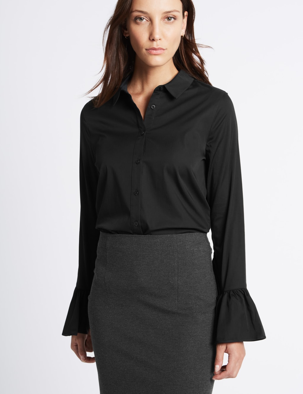 Cotton Rich Frill Cuff Shirt 3 of 5