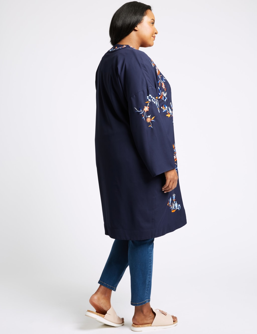 CURVE Embroidered Long Sleeve Kimono Top M S Collection M S