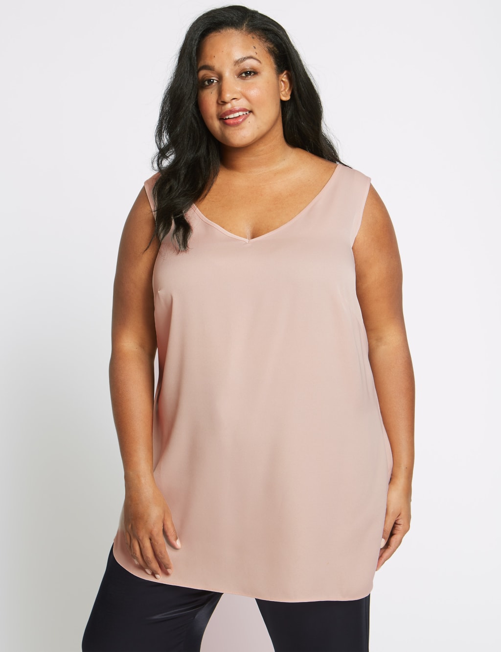 CURVE V Neck Longline Camisole Top M S Collection M S