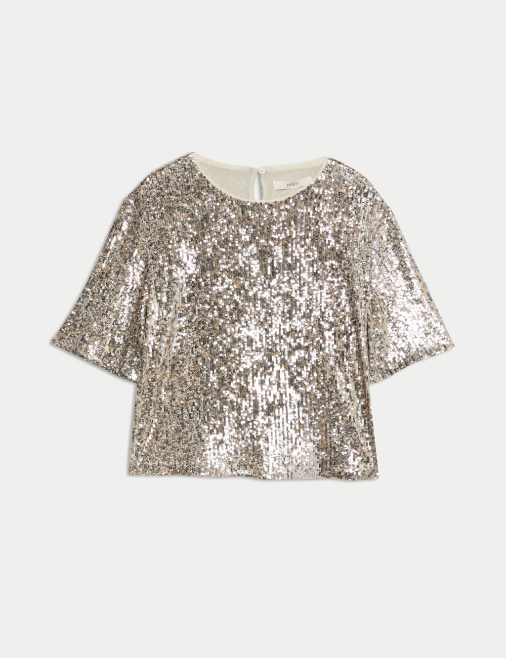 Short sleeve sparkly top deals