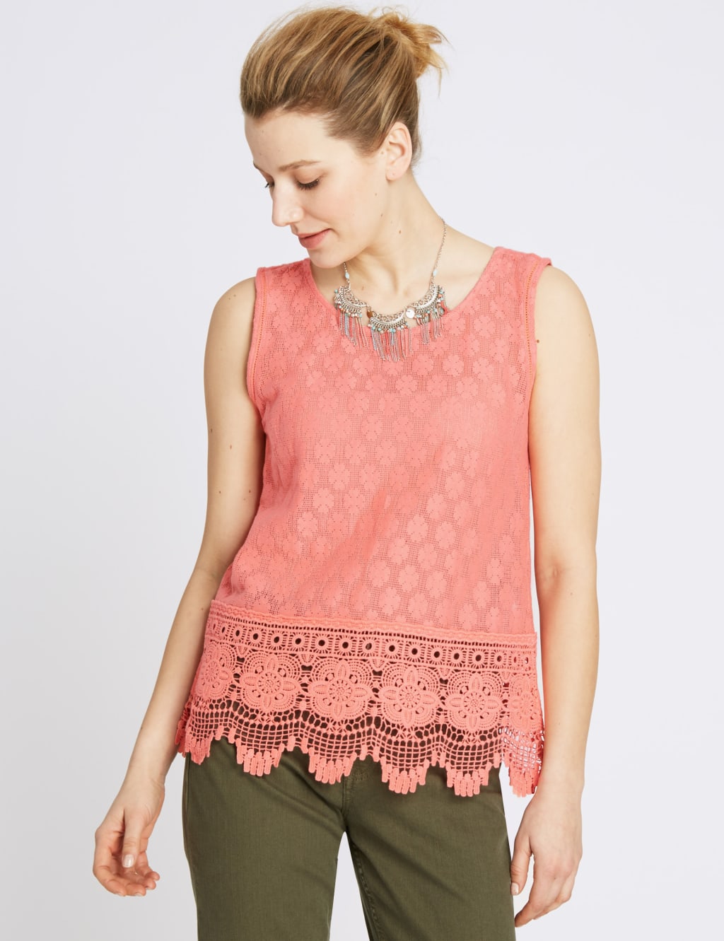 Floral Lace Vest Top 1 of 3