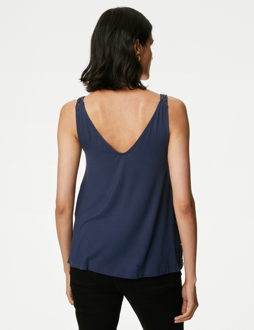 Sequin V-Neck Cami Top 6 of 6