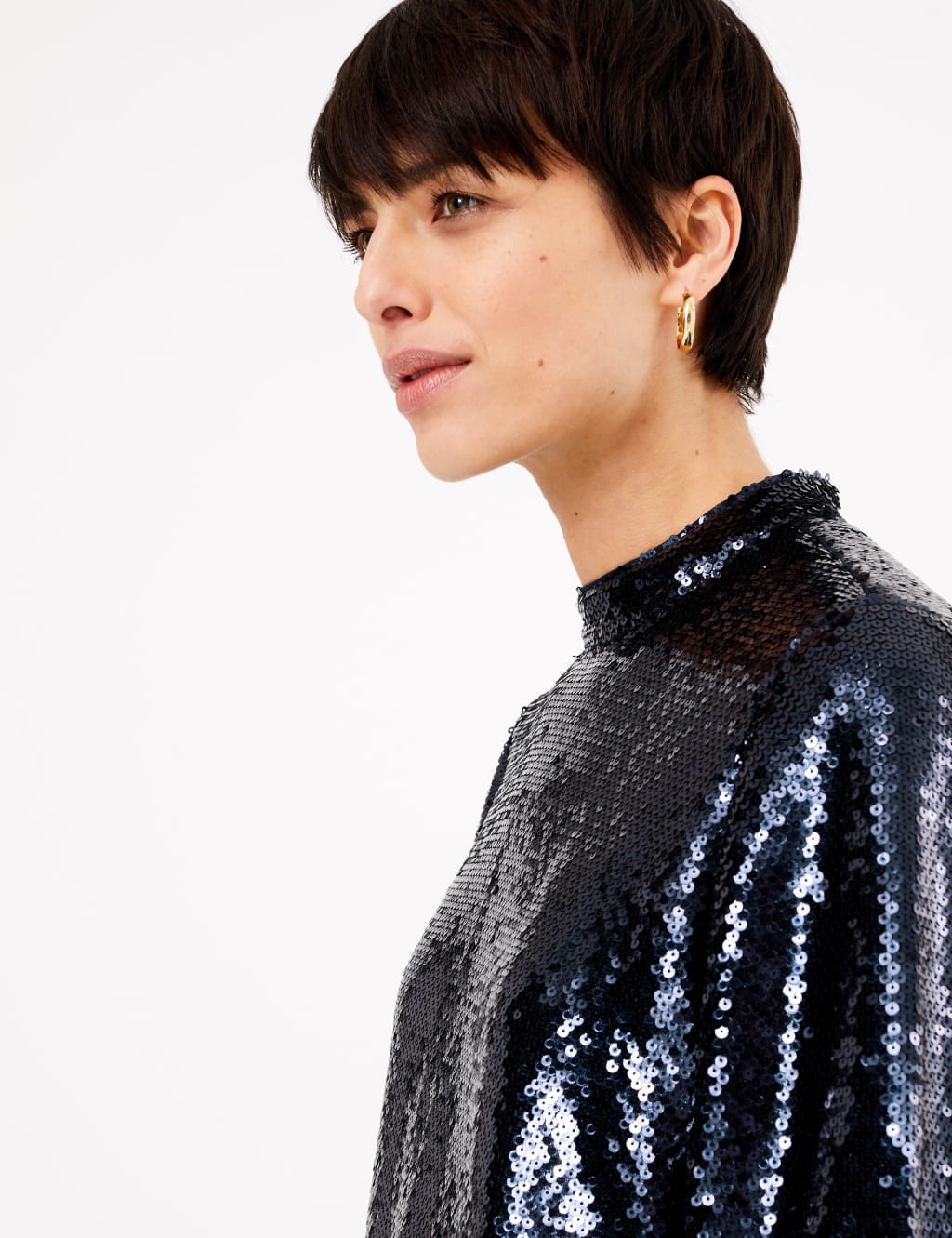 Sequin 3/4 Sleeve Blouse 3 of 4