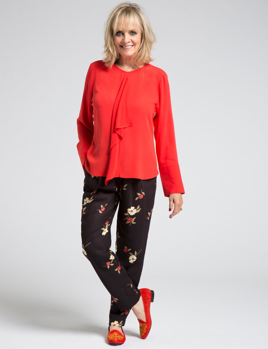 Frill Front Round Neck Blouse 1 of 4