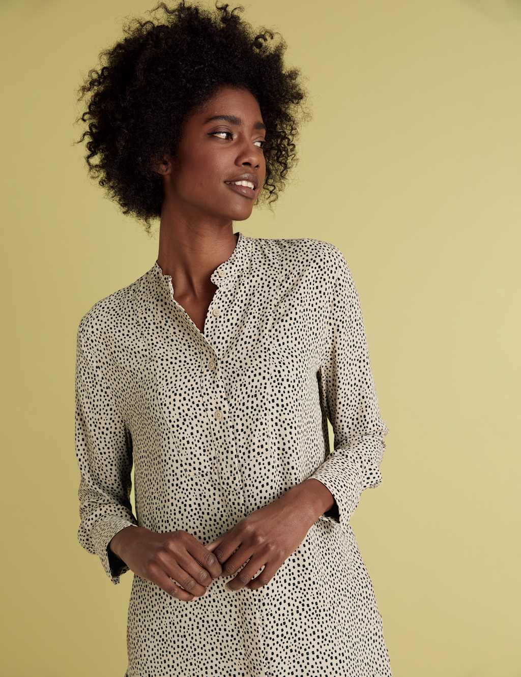 Printed Bib Detail Long Sleeve Tunic 3 of 6