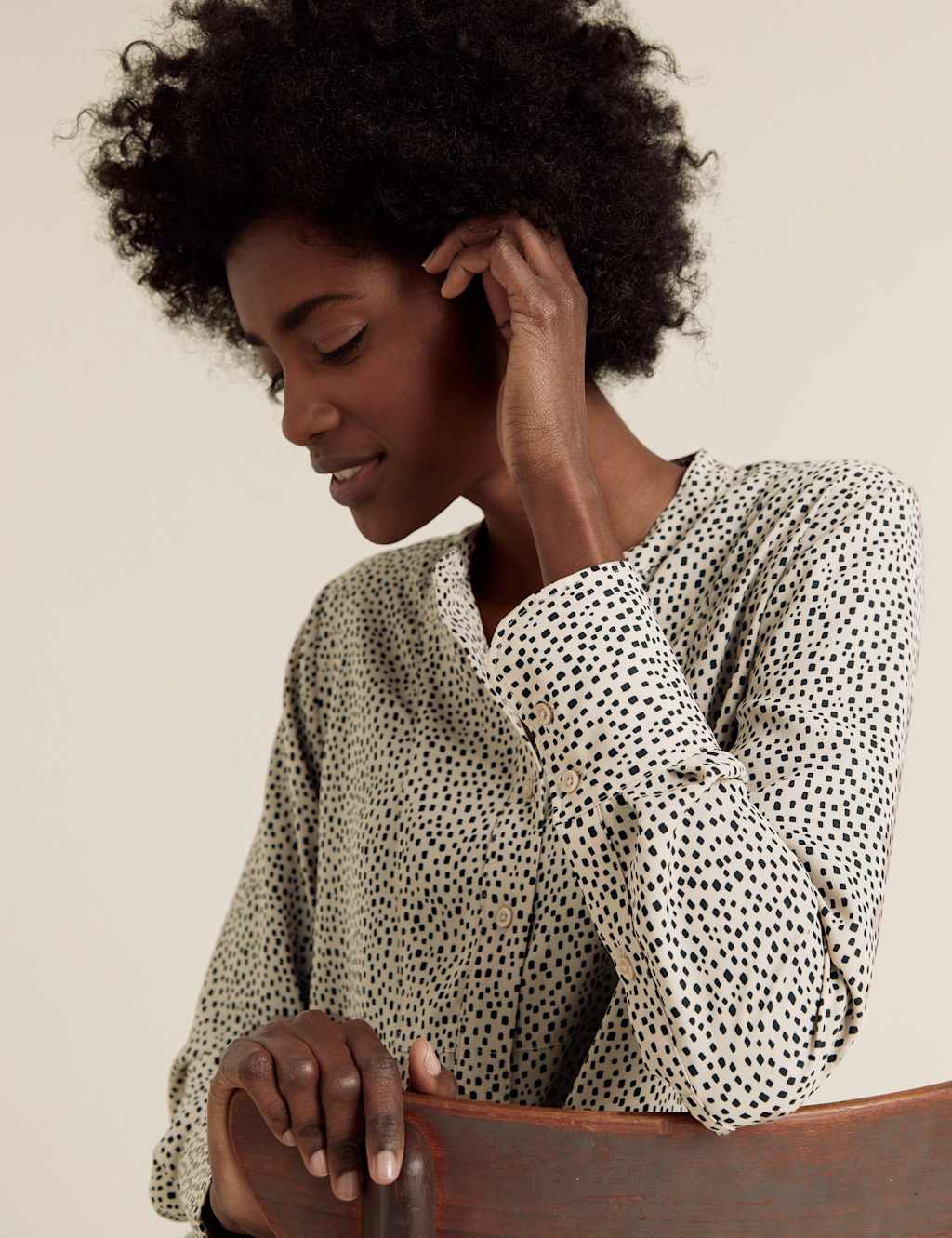 Printed Bib Detail Long Sleeve Tunic 5 of 6