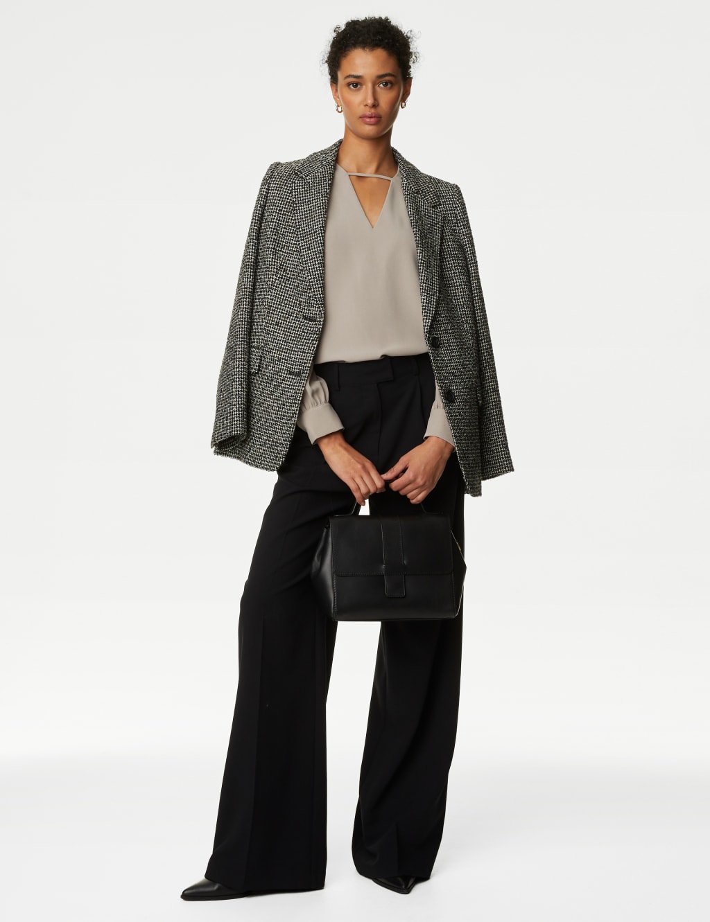 V-Neck Cutwork Detail Popover Blouse 3 of 5