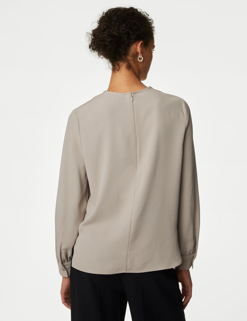 V-Neck Cutwork Detail Popover Blouse 5 of 5
