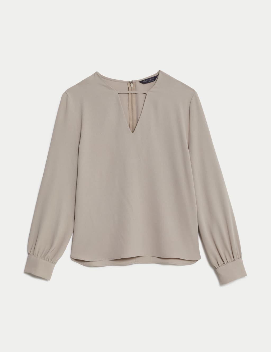 V-Neck Cutwork Detail Popover Blouse 2 of 5