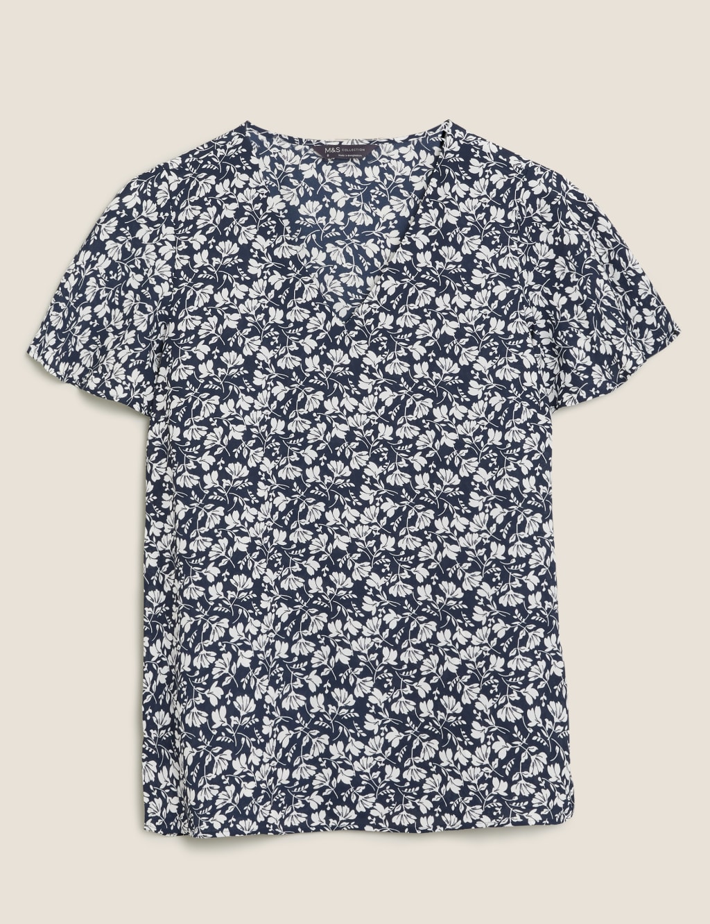 Floral V-Neck Flutter Sleeve Top 2 of 5