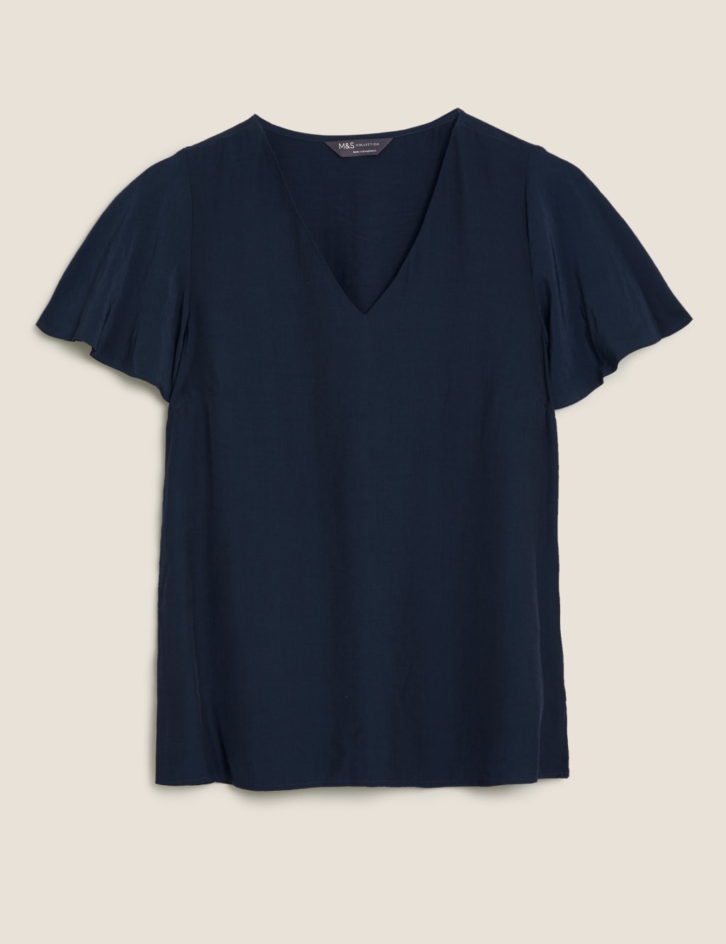 V-Neck Flutter Sleeve Top 2 of 5