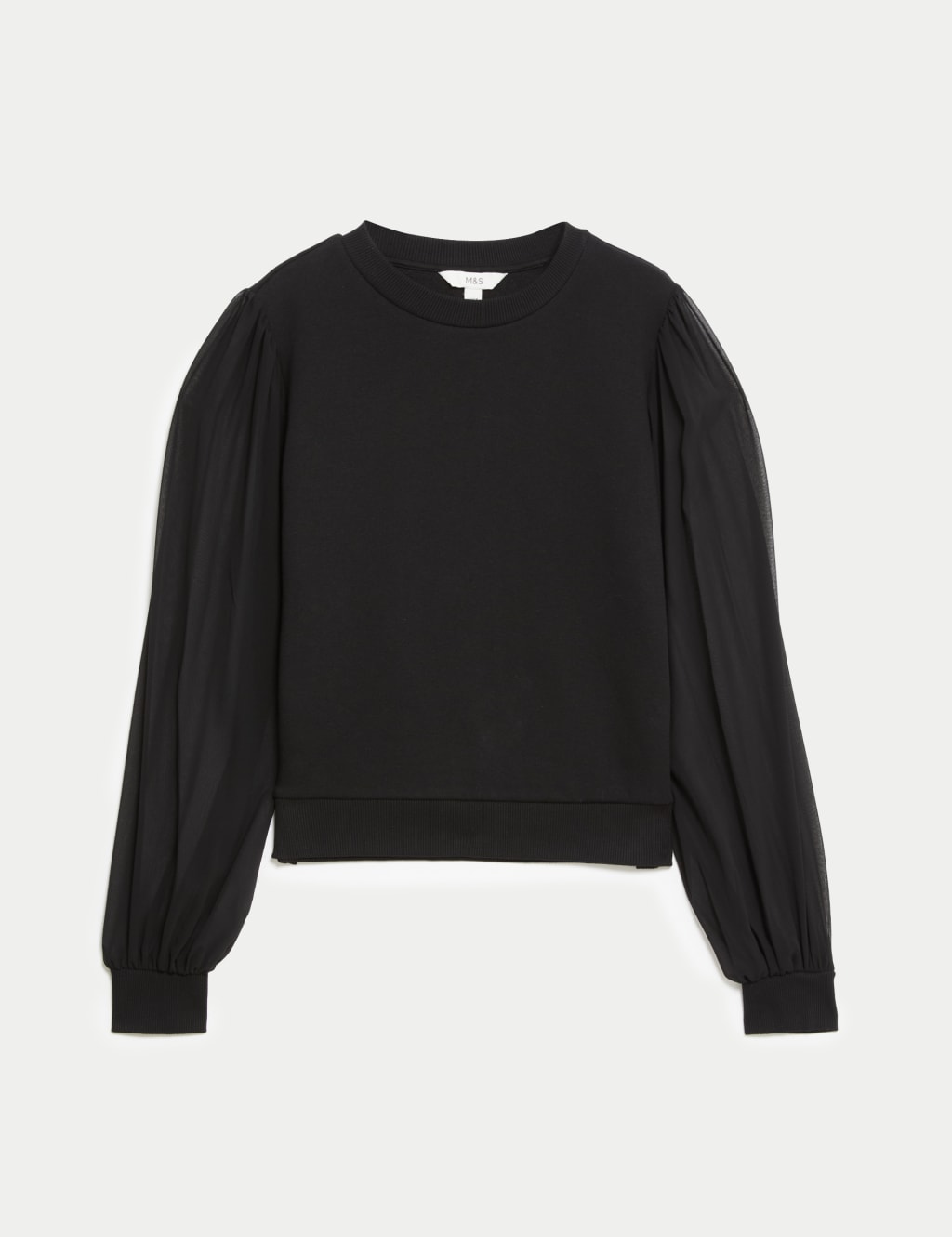 Jersey Blouson Sleeve Sweatshirt M S Collection M S