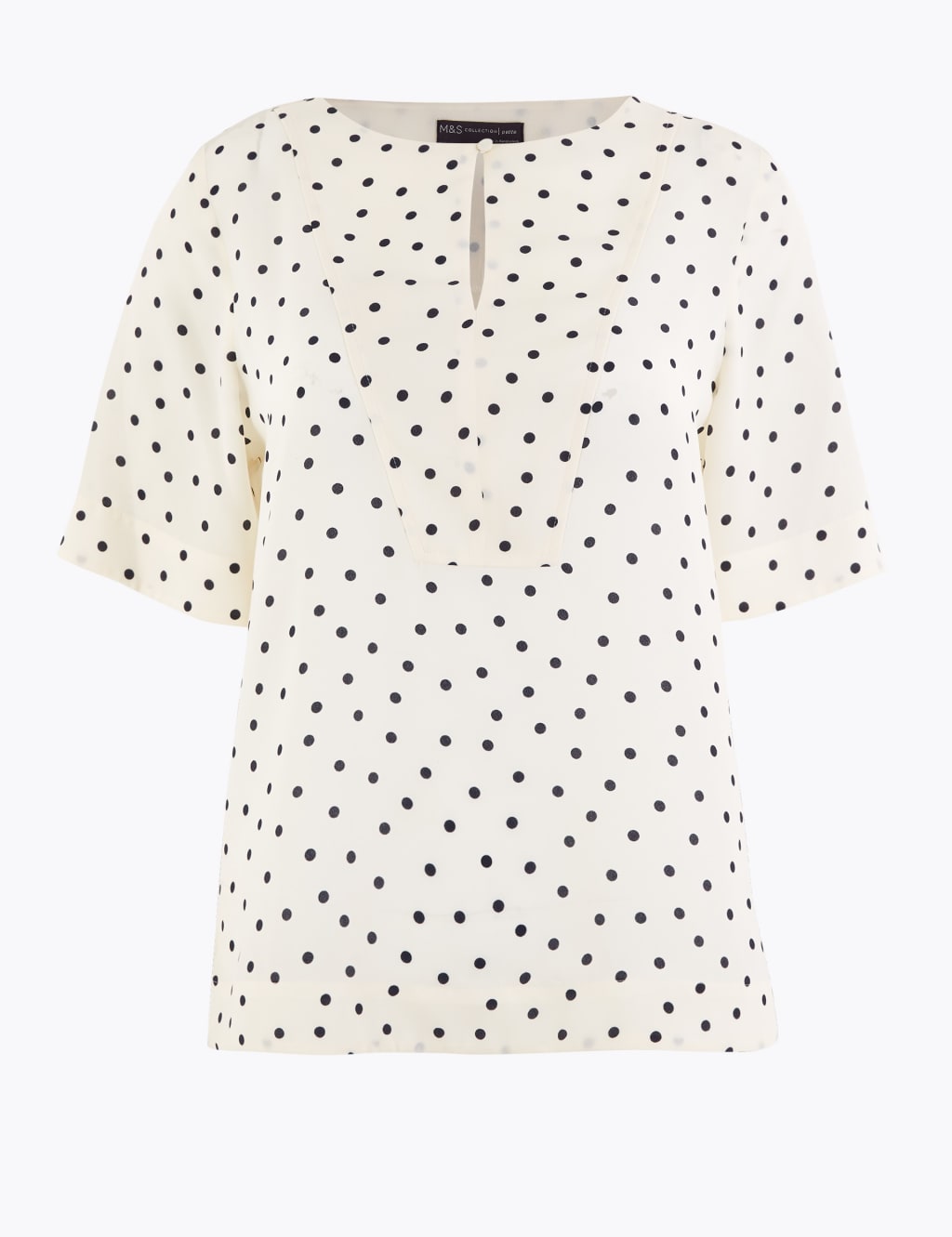 PETITE Polka Dot Blouse M S Collection M S