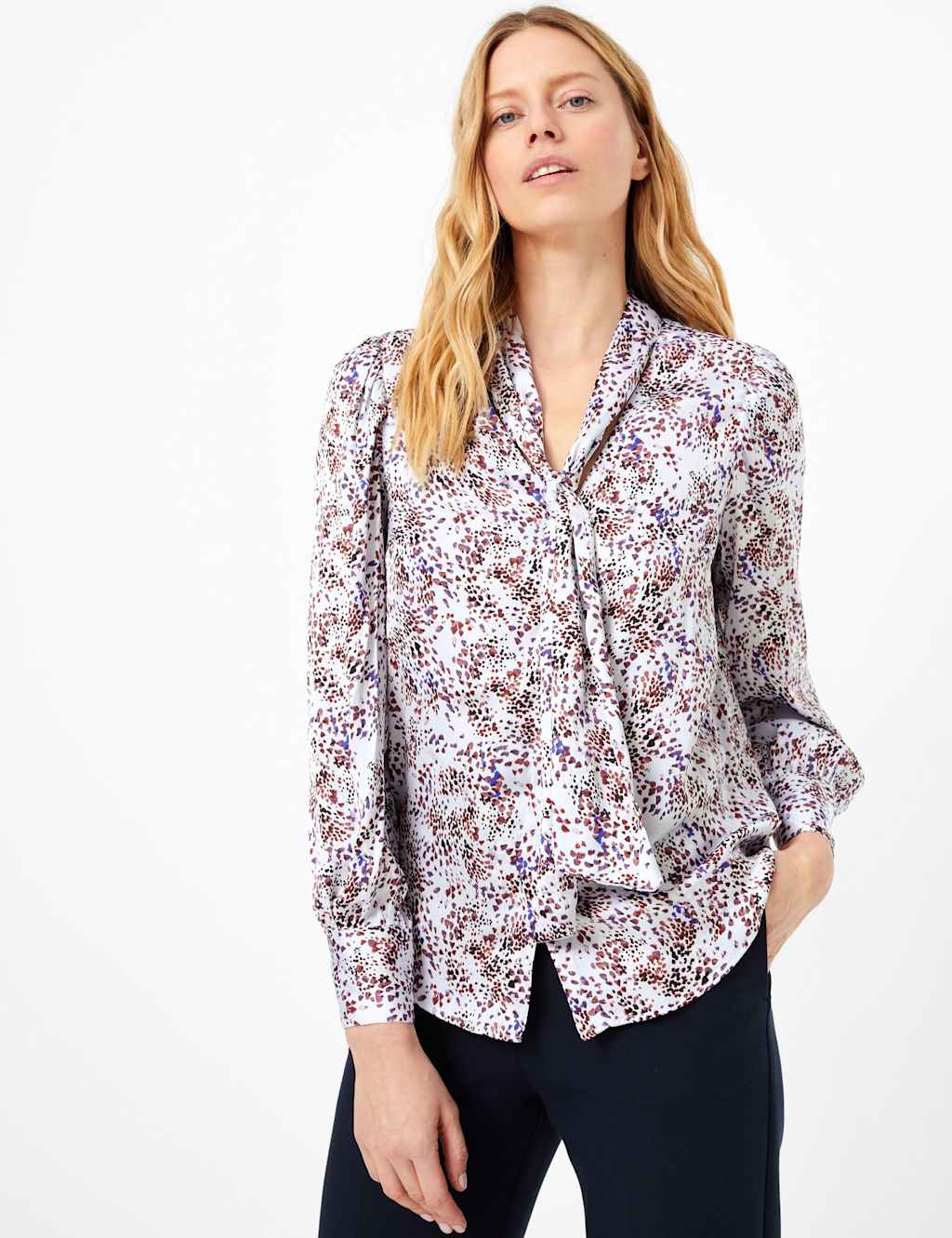 Satin Printed Blouse 1 of 4