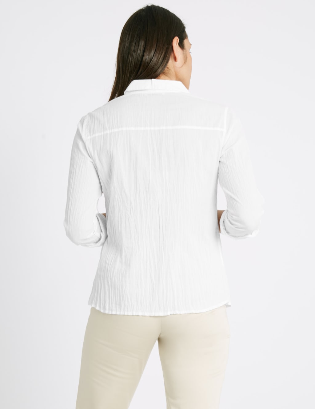 Pure Cotton Crinkle 3/4 Sleeve Shirt 4 of 5