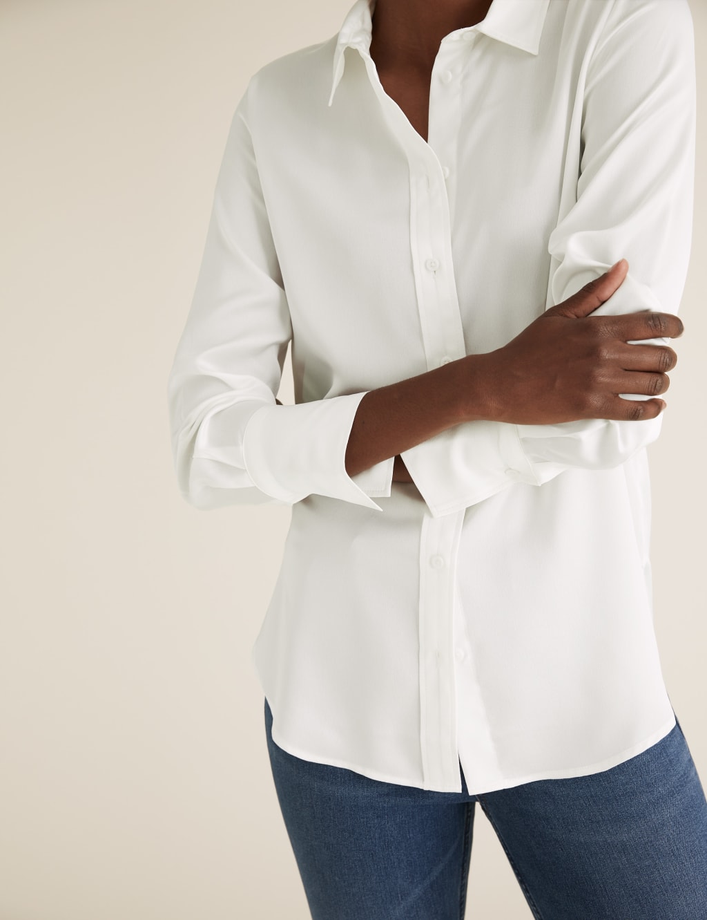 Satin Long Sleeve Shirt 3 of 4