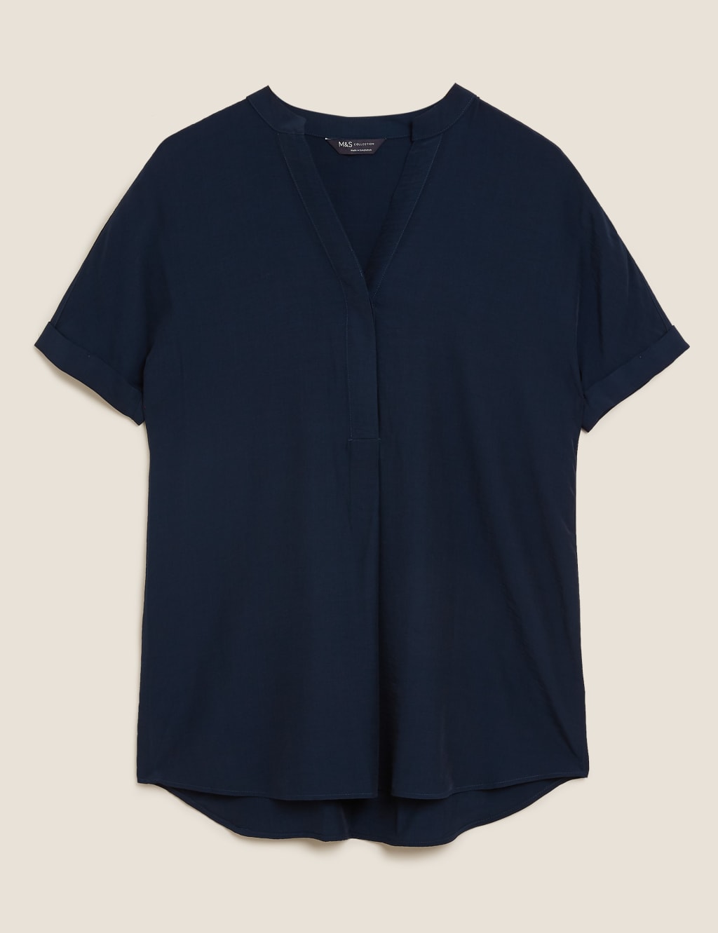 V-Neck Longline Short Sleeve Tunic 2 of 5
