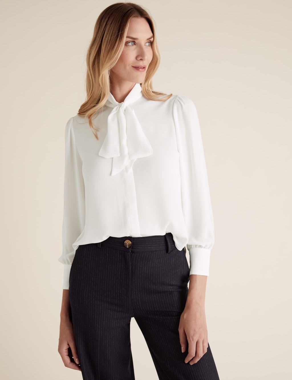 Pussybow Puff Sleeve Blouse 1 of 4