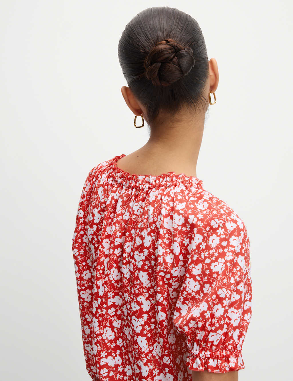 Printed Square Neck Puff Sleeve Blouse 5 of 5