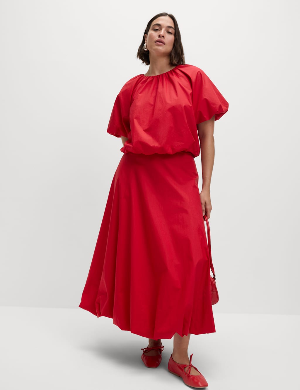 Pure Cotton Bubble Hem Puff Sleeve Top 6 of 7
