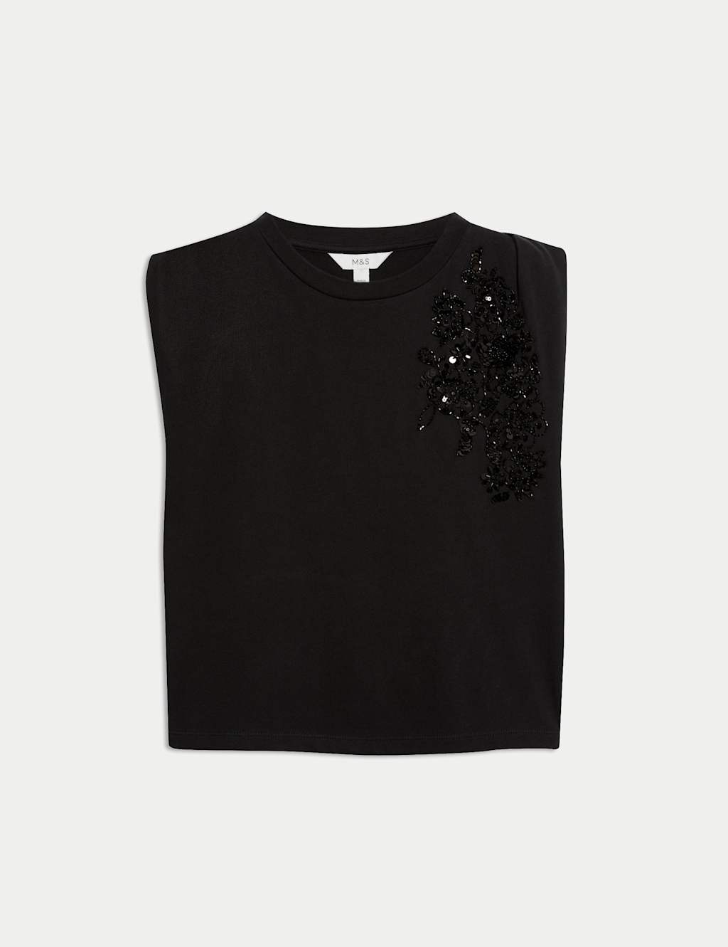 Pure Cotton Jersey Embellished Top 2 of 6