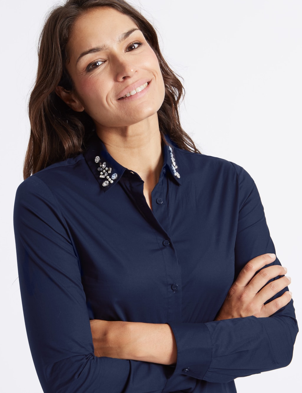 Cotton Rich Jewel Collared Long Sleeve Shirt 5 of 5