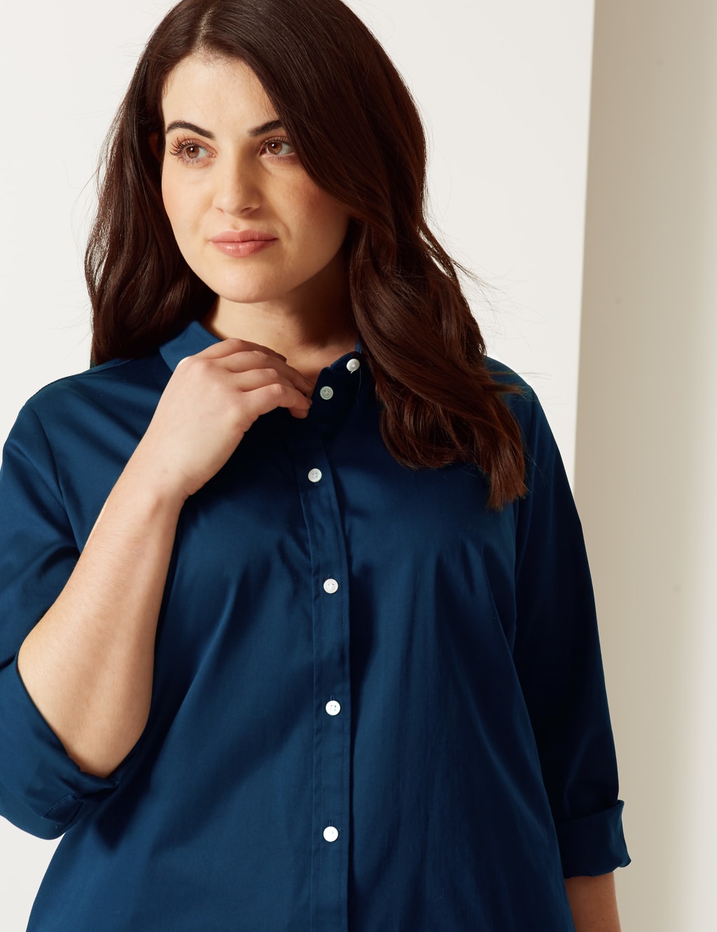 CURVE Cotton Rich Fuller Bust Shirt 2 of 3