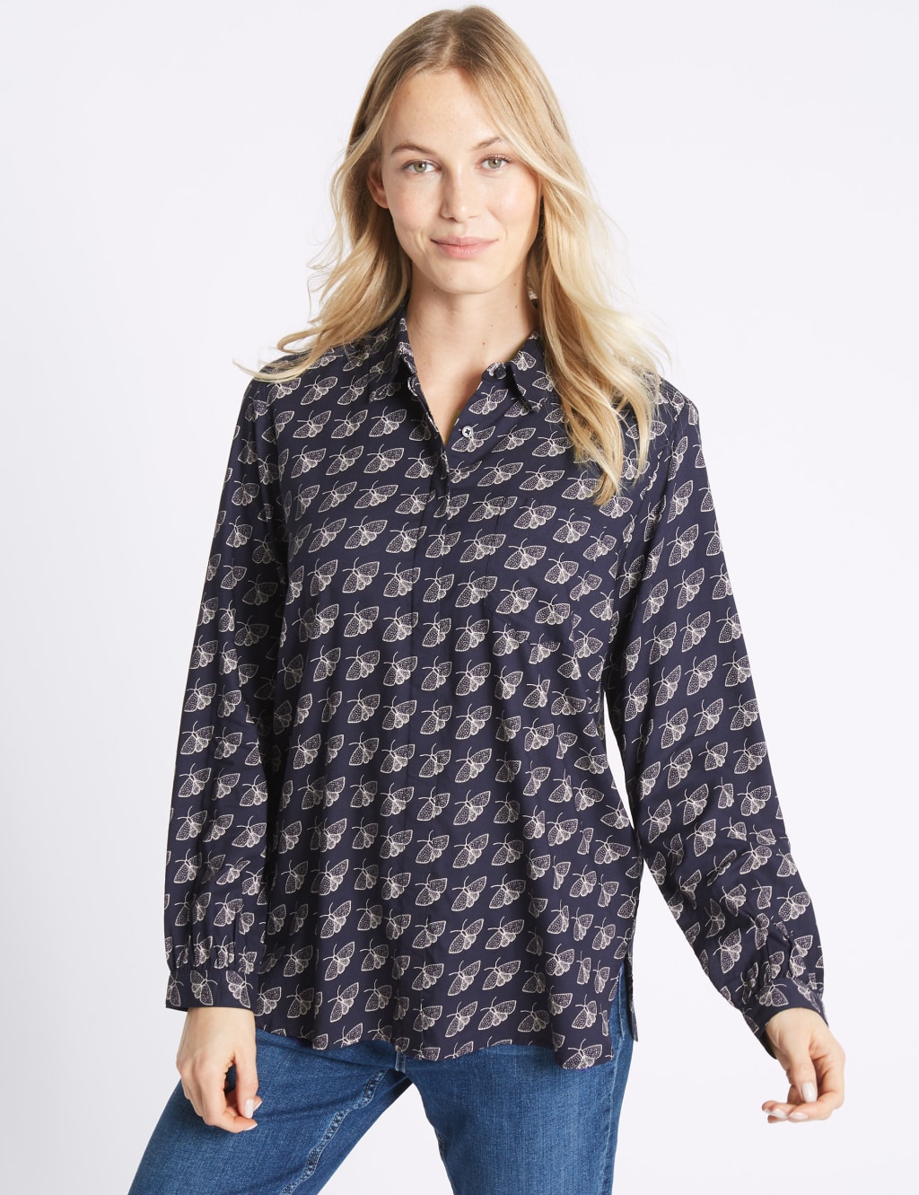 Butterfly Print Long Sleeve Shirt 1 of 4