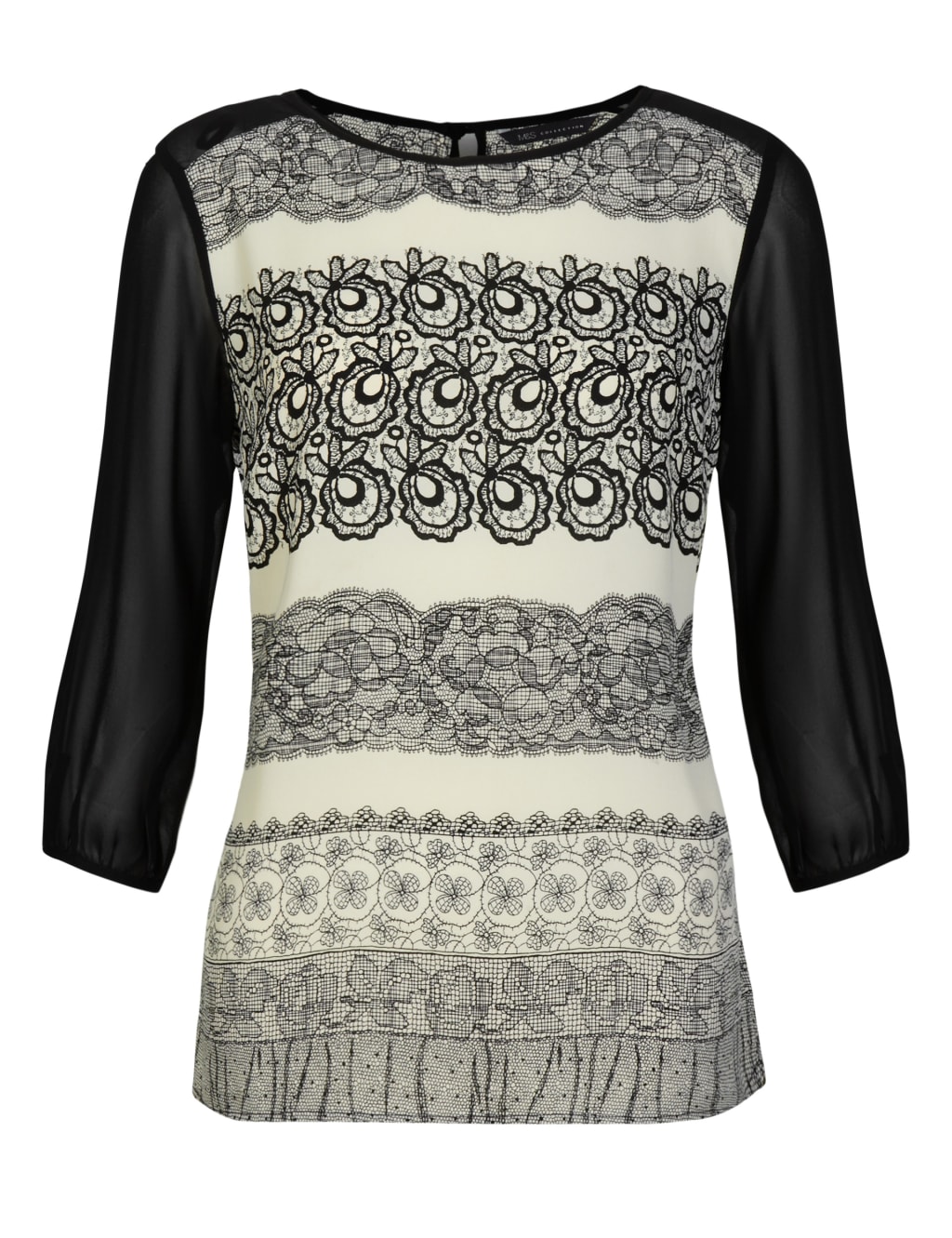 Round Neck Abstract Print Blouse 4 of 5