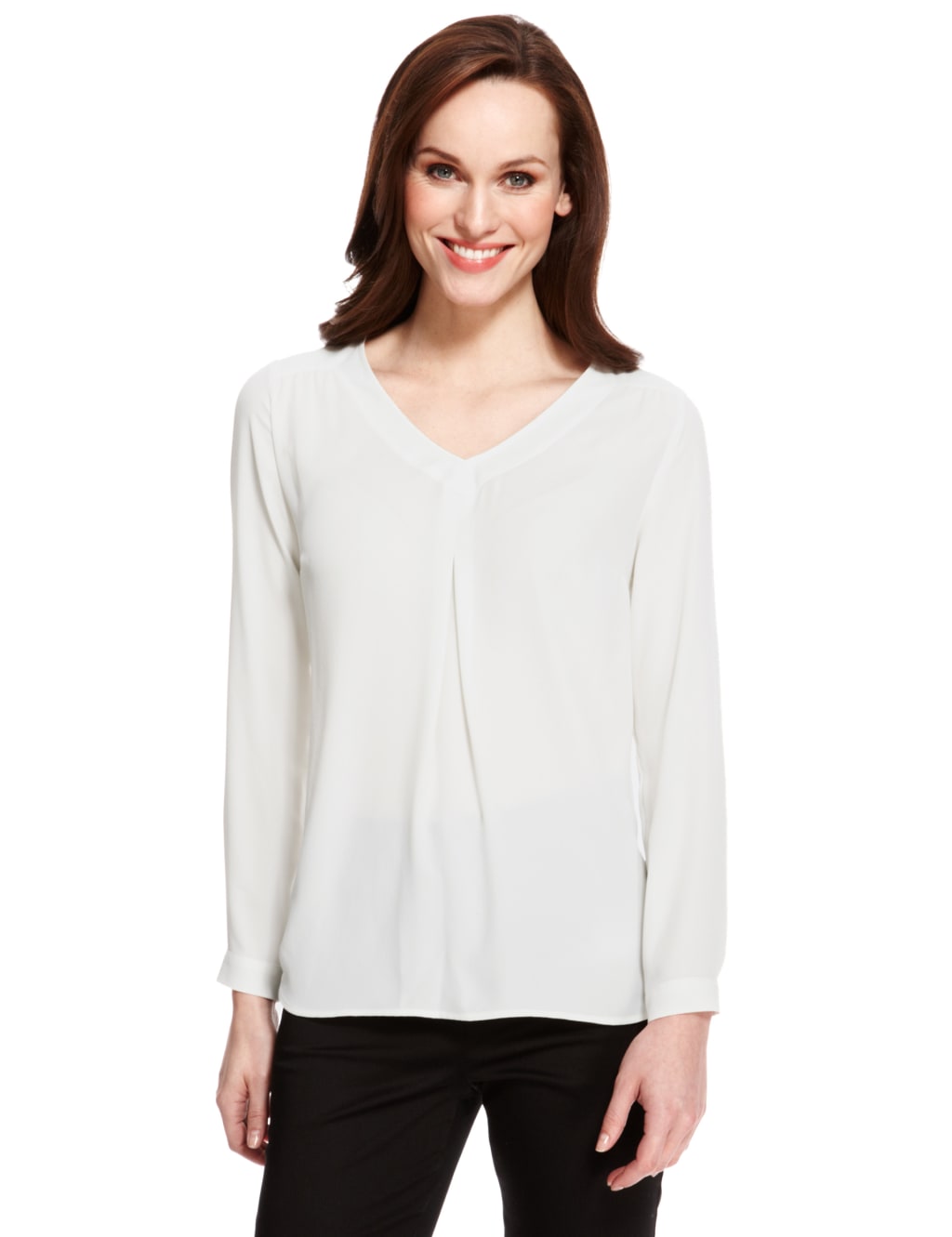V-Neck Long Sleeve Blouse 1 of 5