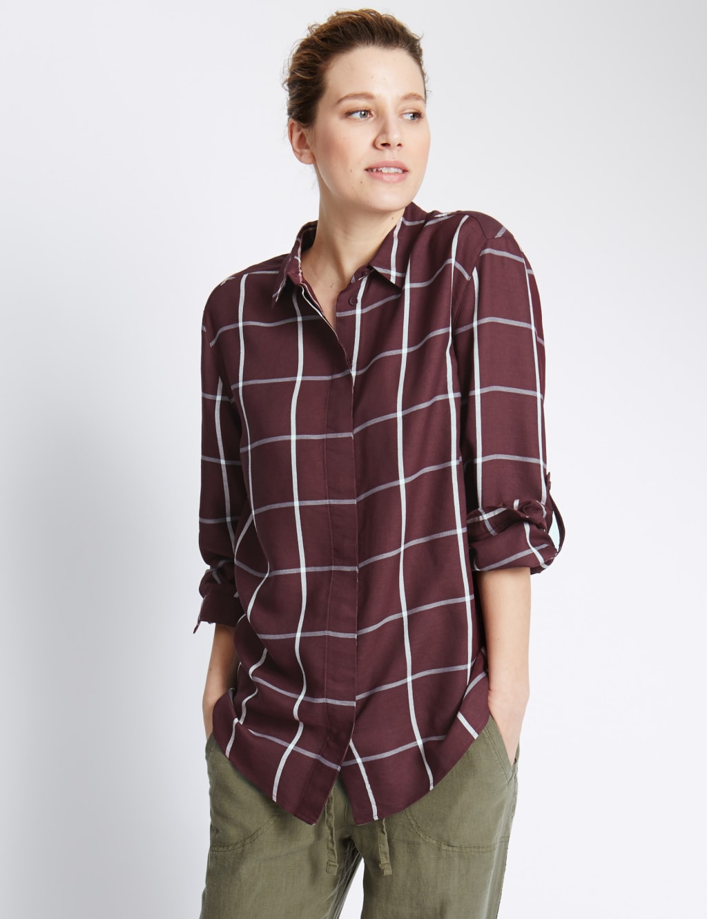 Checked Boyfriend Shirt 1 of 2