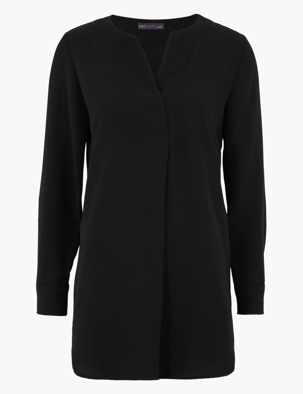 Plain V-Neck Long Sleeve Tunic 2 of 5