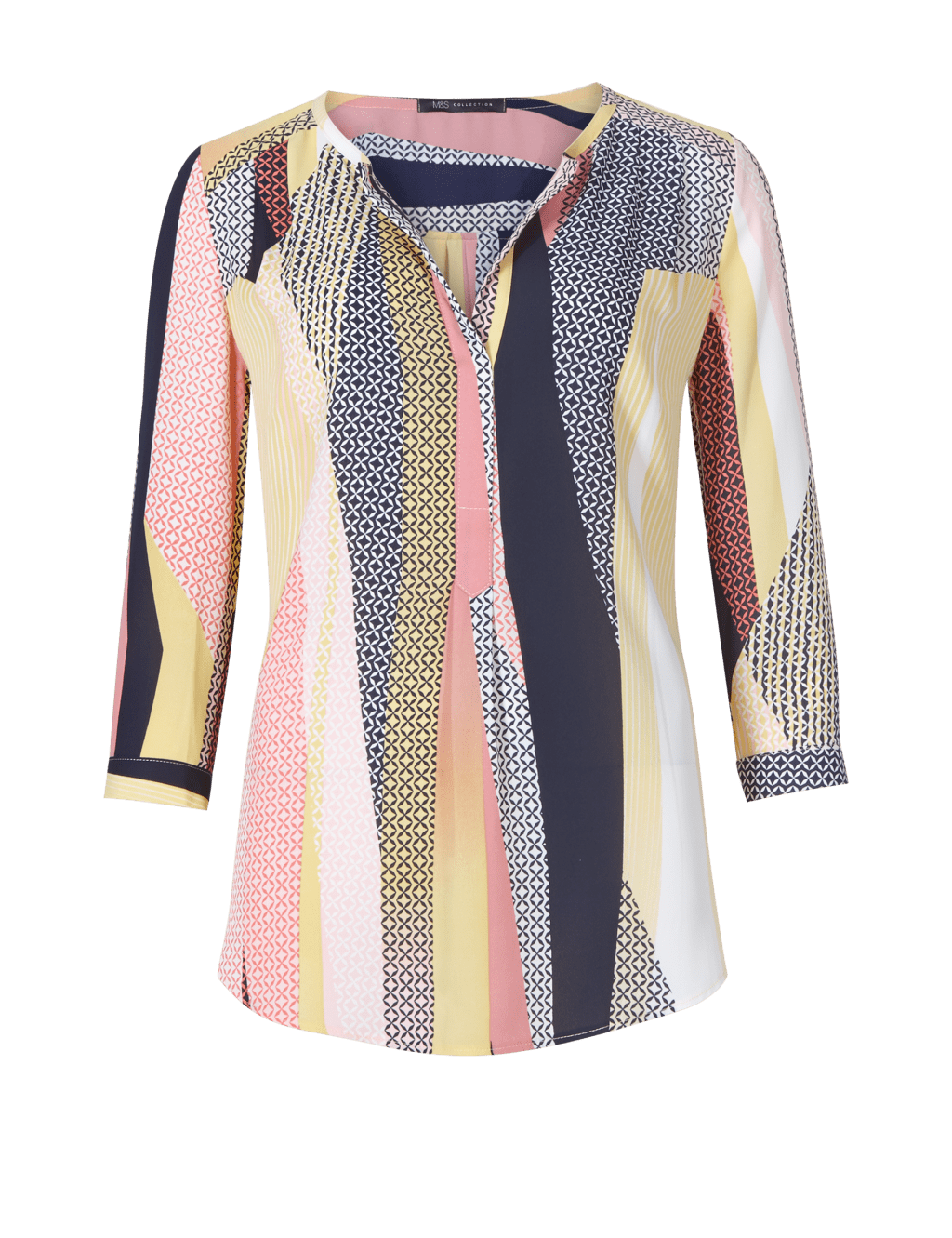 3/4 Sleeve Abstract Print Blouse 2 of 4