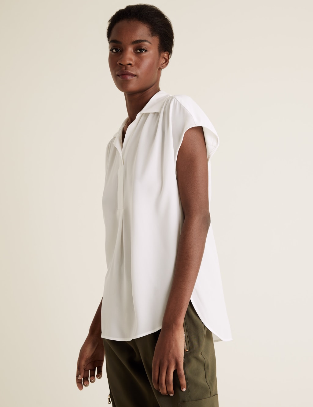 Collared Sleeveless Shell Top 6 of 6