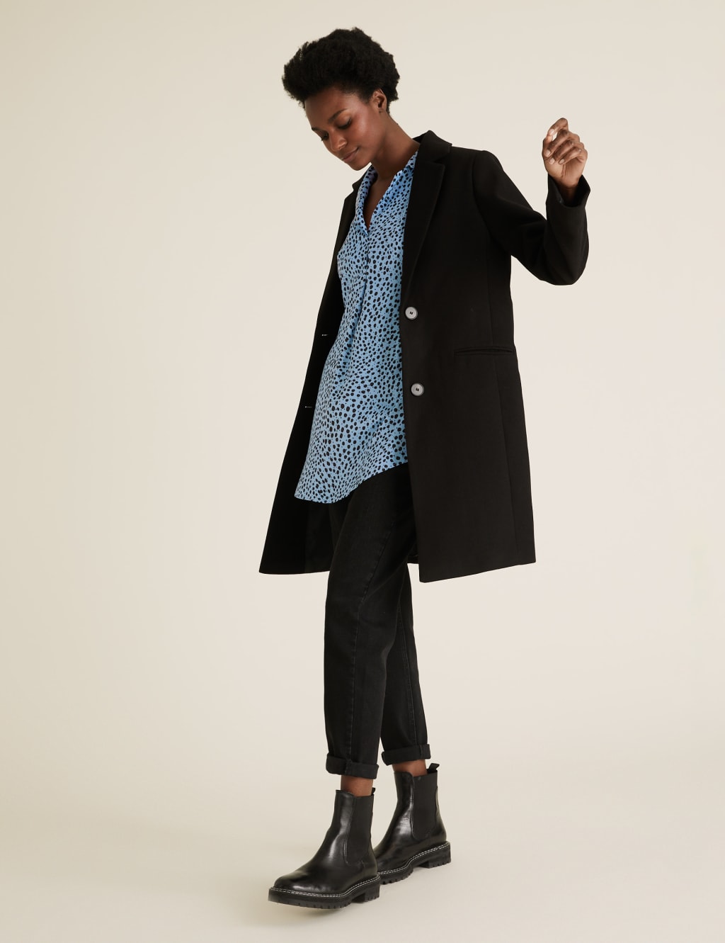 Printed Collared Short Sleeve Tunic 1 of 6
